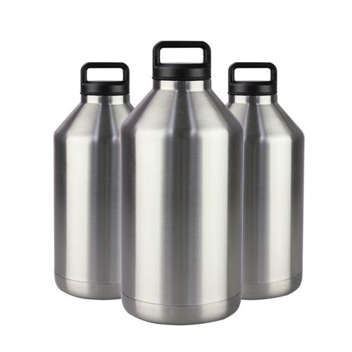 Growler à double paroi et large ouverture avec bouchon à visser 3.8L