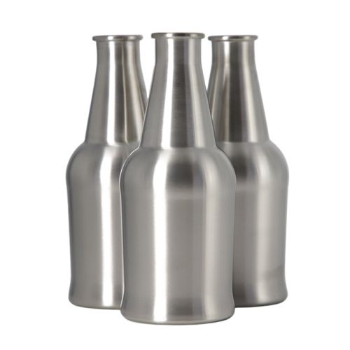 Bouteille de bière en acier inoxydable avec bouchon à ouverture facile 0.6L