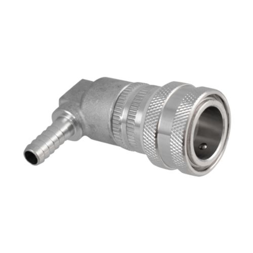 Déconnexion de verrouillage à bille avec barbe / Raccord rapide à bille en acier inoxydable avec entrée de gaz et barbe 1/4''