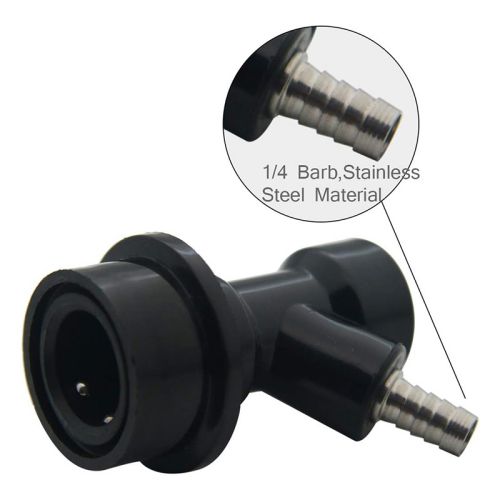 Verrouillage à bille en plastique pour évacuation des liquides avec barbe 1/4'' / Raccord rapide verrouillage à bille